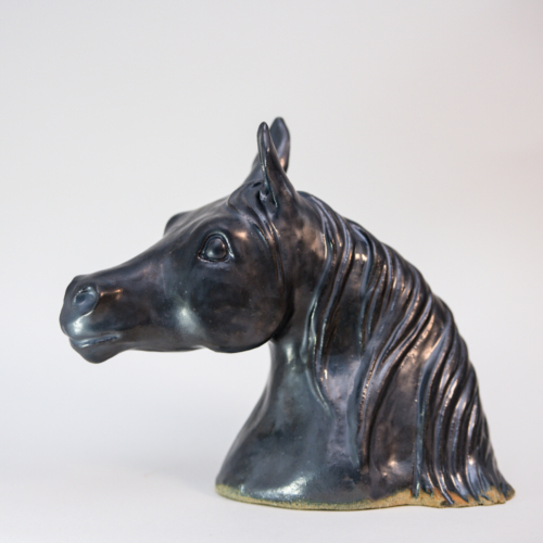 horse head ceramic sculpture
